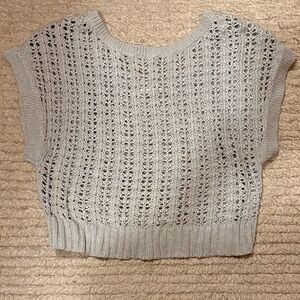 Banana Republic Light Gray/Blue Knit Sweater